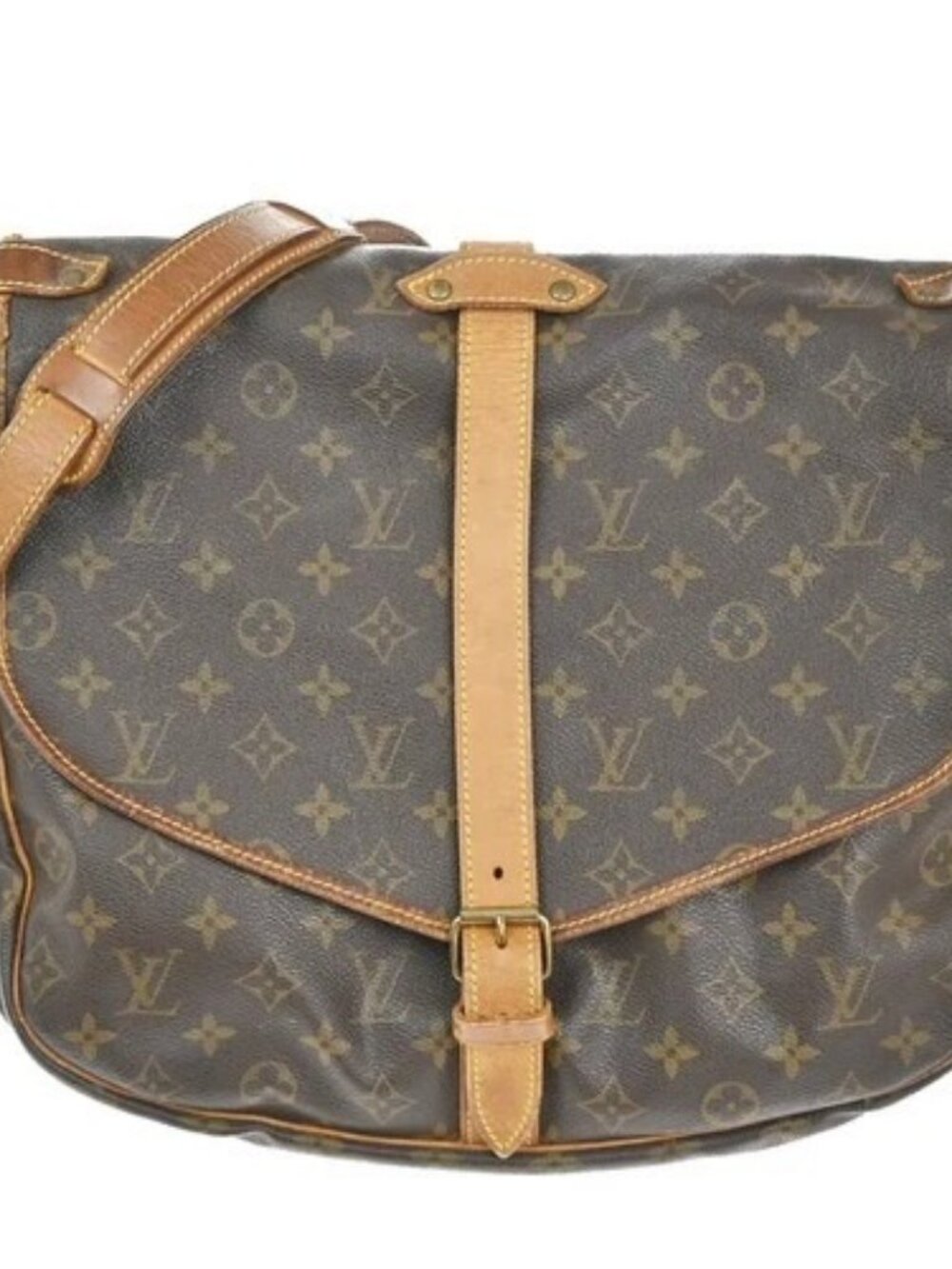 LOUIS VUITTON Saumur 35 Shoulder Bag Monogram Leather BN France M42254 86TA549